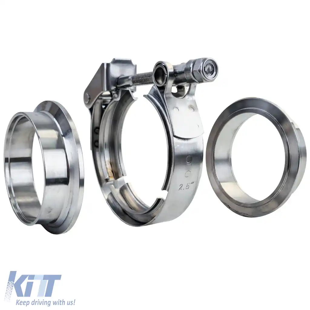 Edelstahl V-Band Schelle Klemme Set mit Schnellverschluss 2.5