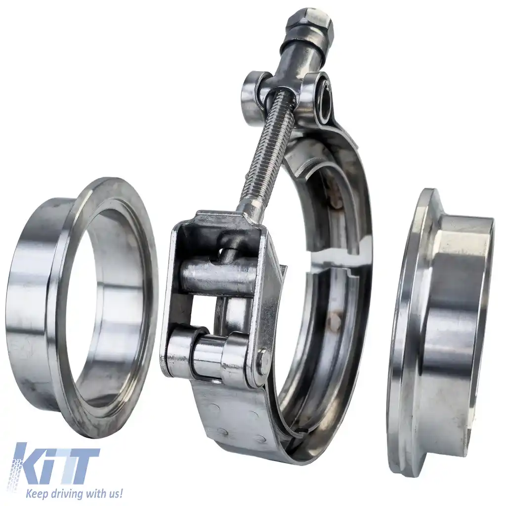 Edelstahl V-Band Schelle Klemme Set mit Schnellverschluss 2.5