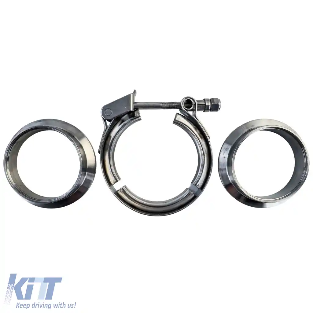 Edelstahl V-Band Schelle Klemme Set mit Schnellverschluss 2.5