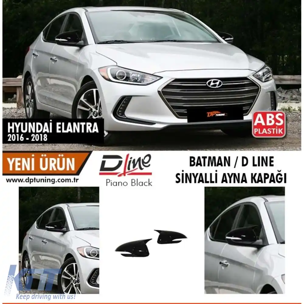 image-39-Elantra cu capac de oglindă Signal Batman în negru lucios / 2016 - 2018