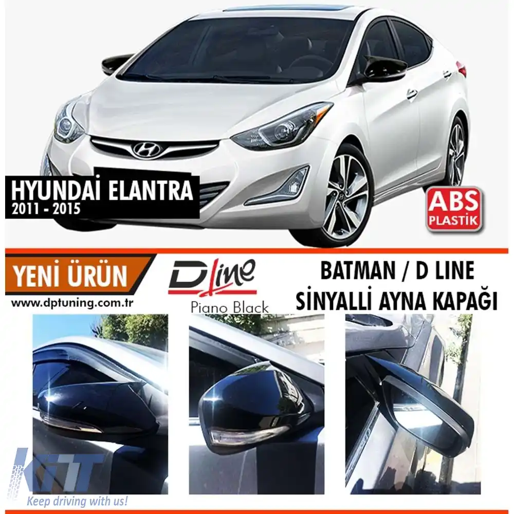 image-19-Elantra cu capac de oglindă Signal Batman în negru lucios / 2011-2015