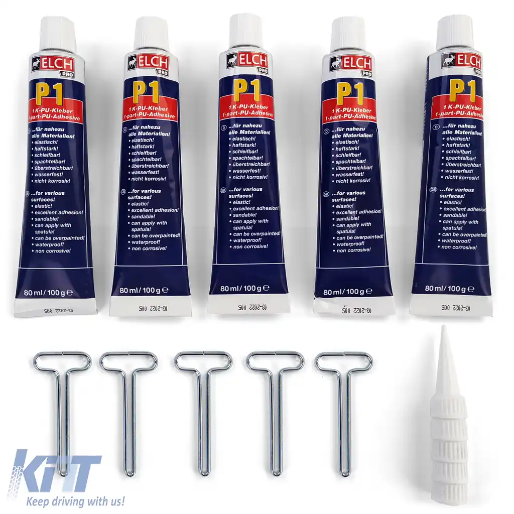 Elch Pro P1 adeziv pentru caroserie 1K-PU tub de 80ml 5 bucăți-image-6203098