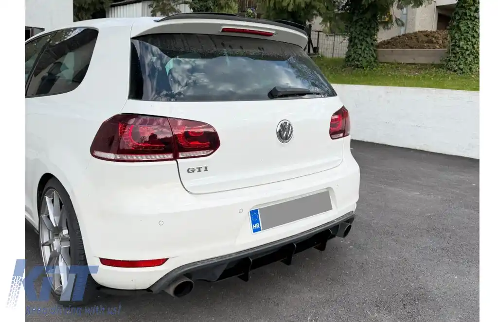 Eleron Luneta Add On compatibil cu VW Golf 6 Hatchback (2008-2012) GTI Design Negru Lucios-image-6278643