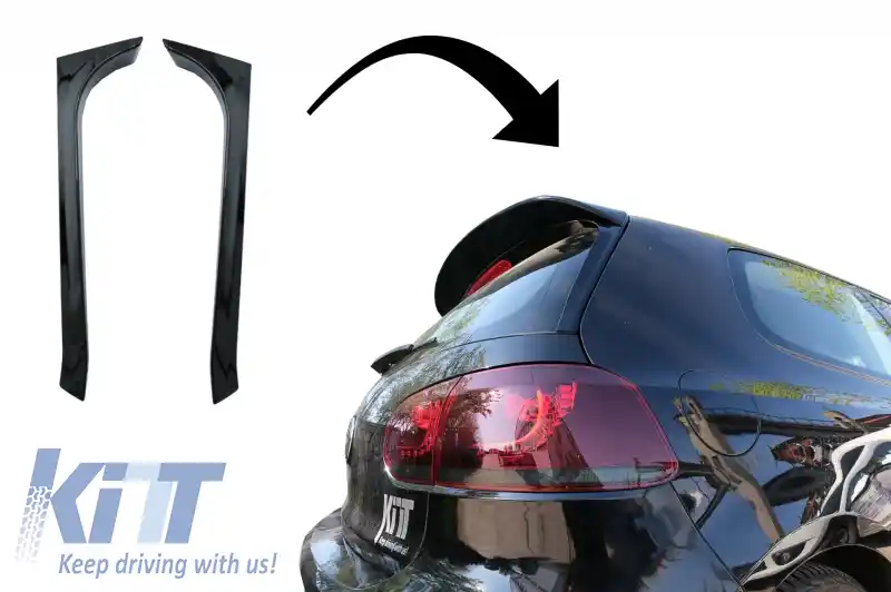 Eleron Luneta compatibil cu VW Golf 6 GTI R MK6 (2008-2012) Negru Lucios