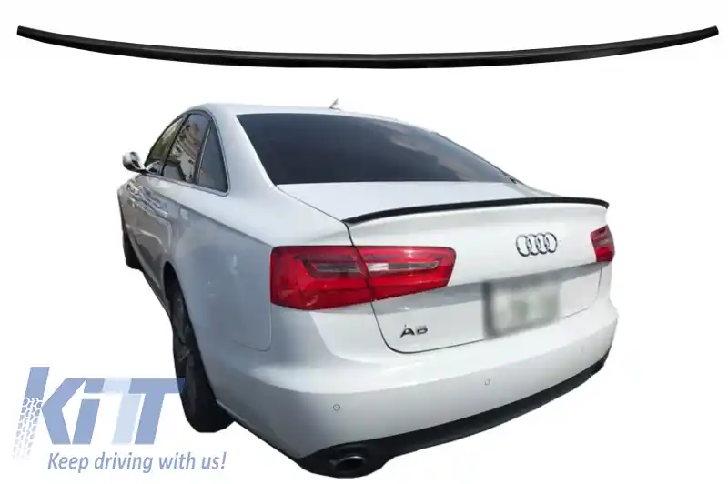 Eleron portbagaj compatibil cu AUDI A6 C7 4G 4 Usi (2011-2018) Negru Lucios