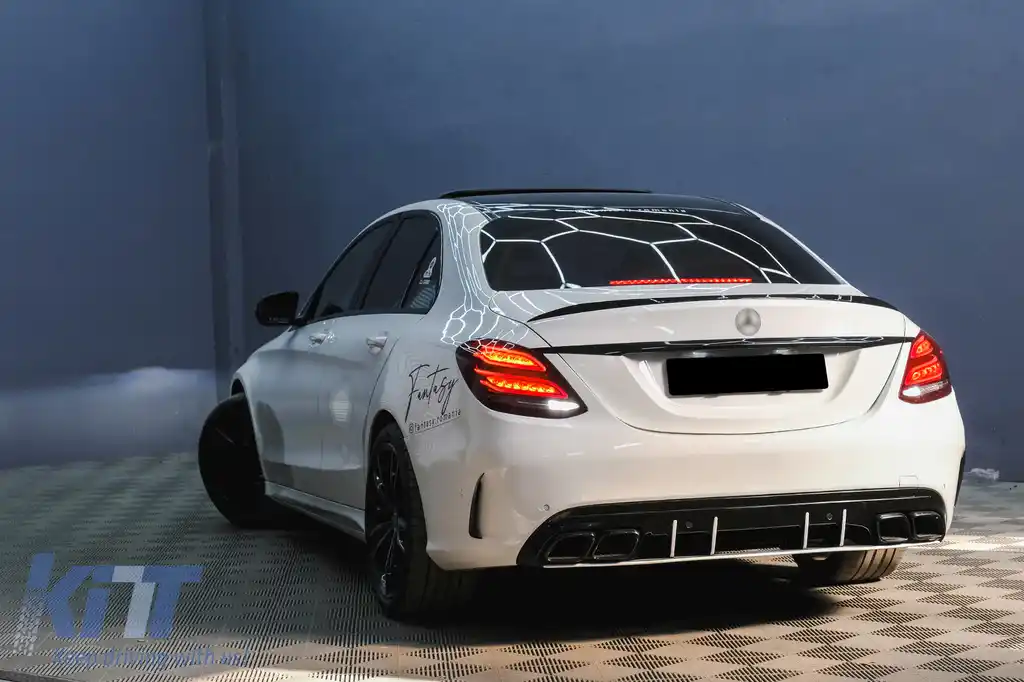 Eleron Portbagaj compatibil cu Mercedes C-Class W205 Sedan (2014-2020) Negru Lucios-image-6104608