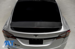 Eleron Portbagaj cu Ornamente Aripi Semnal compatibil cu Tesla Model X (10.2016-up) Carbon Real-image-6071323