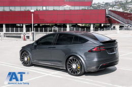 Eleron Portbagaj cu Ornamente Aripi Semnal compatibil cu Tesla Model X (10.2016-up) Carbon Real-image-6071325