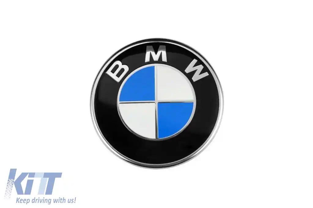 Emblemă originală potrivită pentru capota BMW alb/bleu 95mm