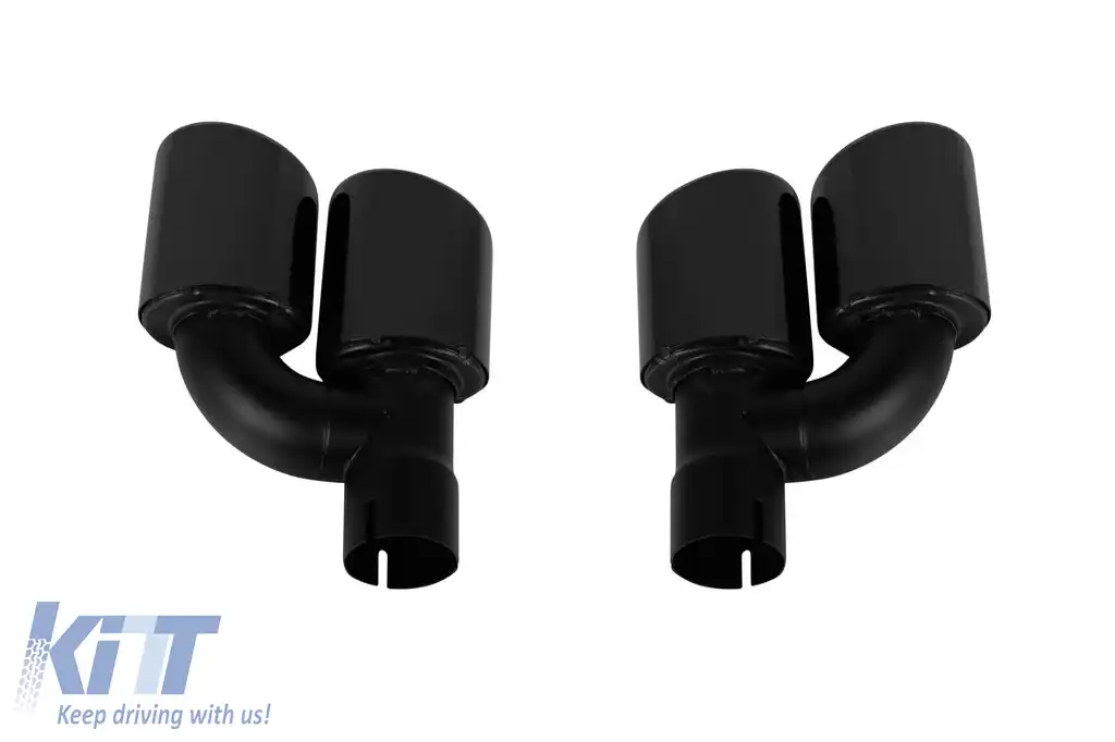 Exhaust tips negre lucioase, potrivite pentru Audi A4 B9.5 după 2021-image-6139143