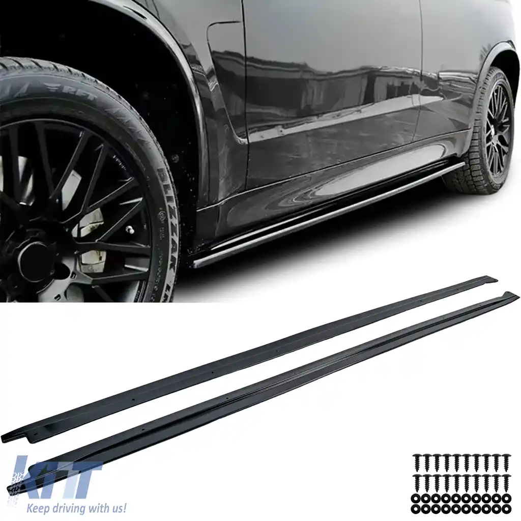 Extensie de praguri laterale negru lucios potrivită pentru BMW X5 F15 13-18