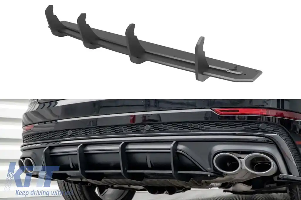 Extensie difuzor Maxton Design potrivită pentru Audi SQ8 2019+, negru mat
