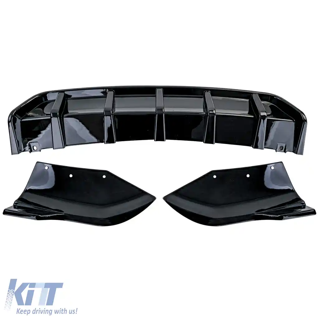 Extensie difuzor spate cu splitter negru lucios, potrivită pentru BMW X4 F26 2014-2018-image-6326204