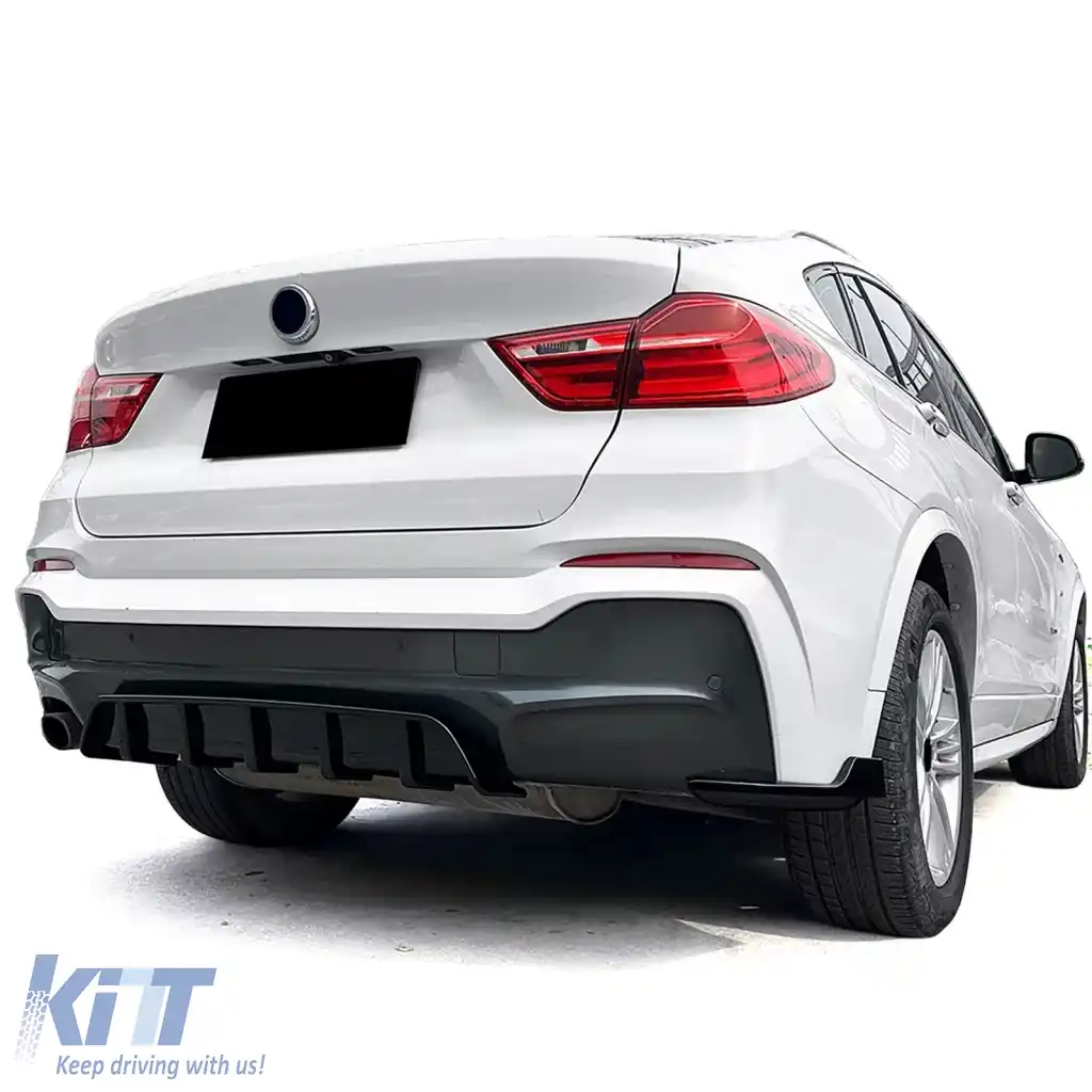 Extensie difuzor spate cu splitter negru lucios, potrivită pentru BMW X4 F26 2014-2018-image-6326206