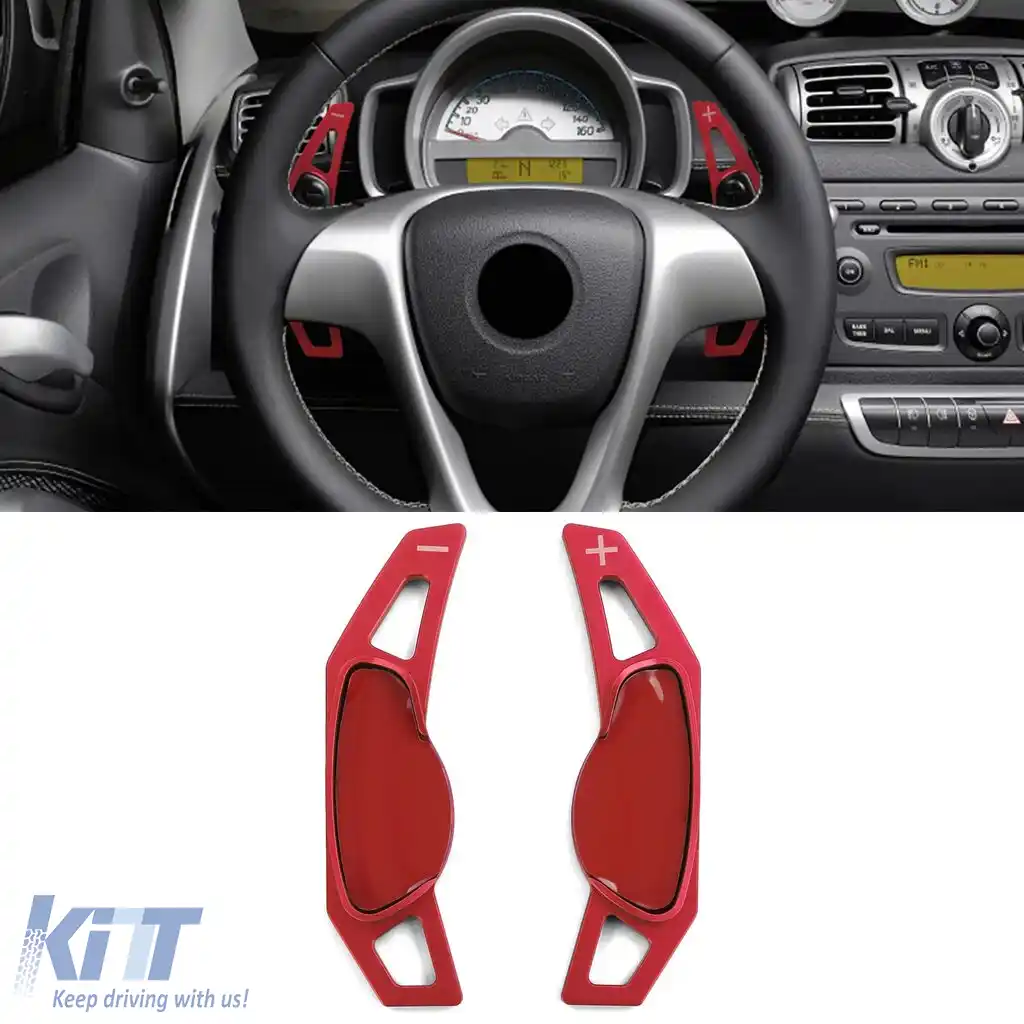 Extensie pentru schimbător de viteze cu palete din aluminiu roșu, potrivită pentru Smart ForFour 453 14-18