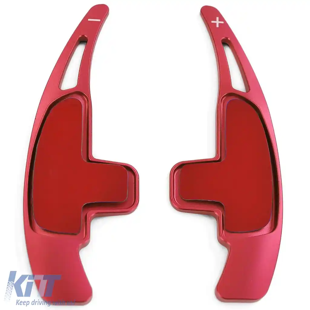 Extensie pentru schimbător de viteze cu palete din aluminiu roșu, potrivită pentru Mercedes A Design S63 W221 CLA45 C117 CLS63-image-6257267