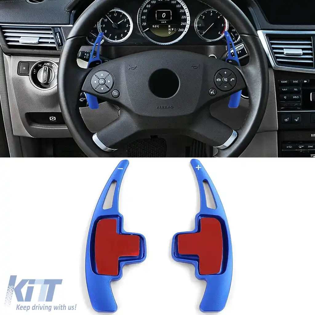 Extensie pentru schimbător de viteze din aluminiu albastru, potrivită pentru Mercedes GL X166 GLA X156