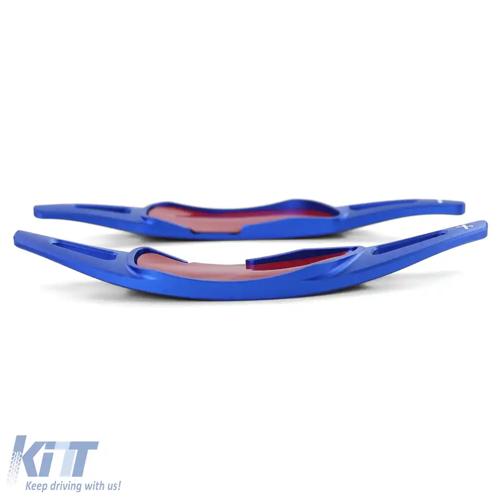 Extensie schimbător de viteze cu palete din aluminiu albastru, potrivită pentru Mercedes A Design SL63 R231 A Design GT C190-image-6203810