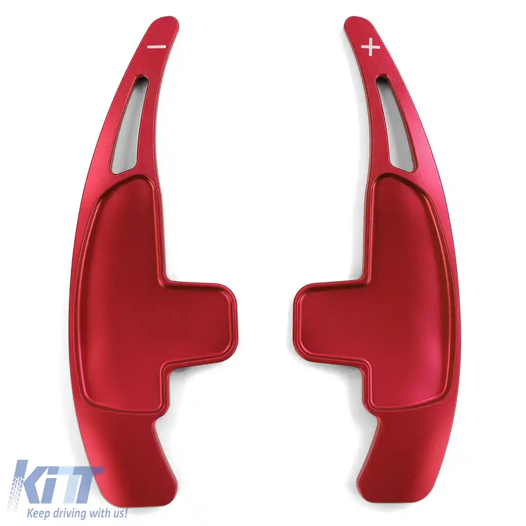 Extensie schimbător de viteze paddle din aluminiu roșu, potrivită pentru Mercedes A Design SL63 65 R230 SLK55 R171 SLS-image-6257519