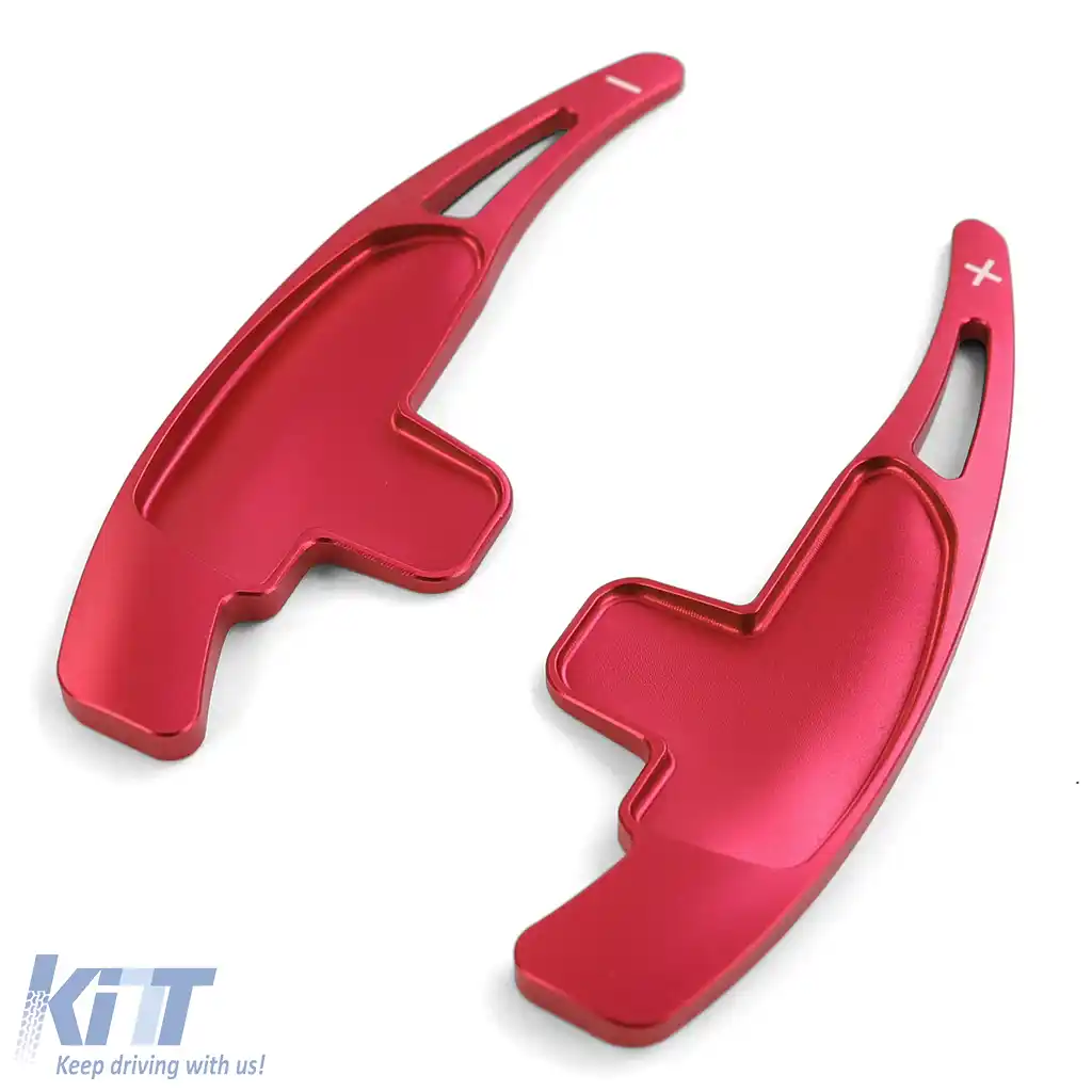 Extensie schimbător de viteze paddle din aluminiu roșu, potrivită pentru Mercedes A Design SL63 65 R230 SLK55 R171 SLS-image-6257520