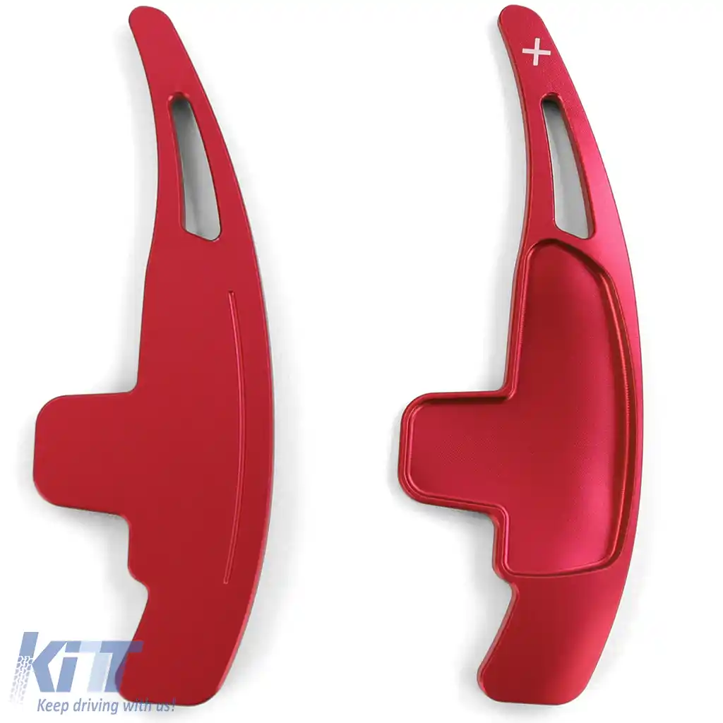 Extensie schimbător de viteze paddle din aluminiu roșu, potrivită pentru Mercedes A Design SL63 65 R230 SLK55 R171 SLS-image-6257522
