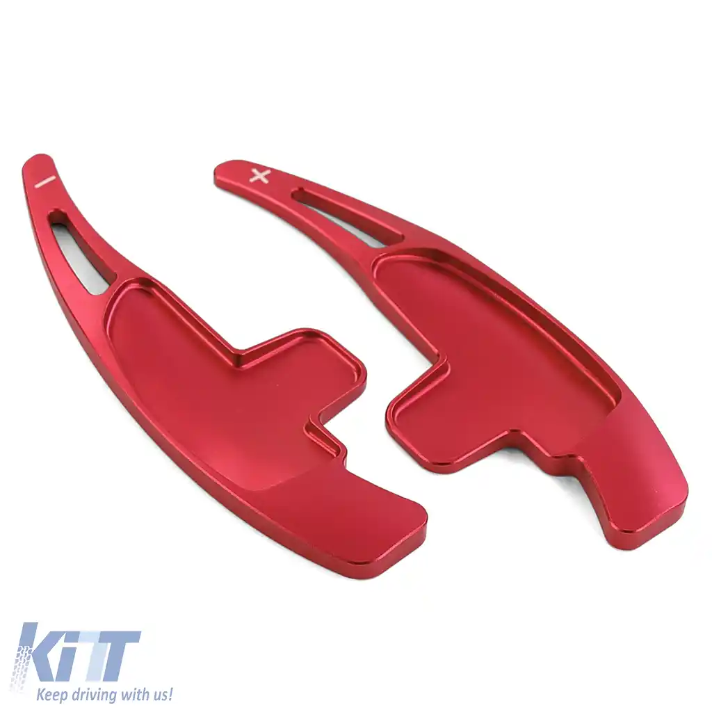 Extensie schimbător de viteze paddle din aluminiu roșu, potrivită pentru Mercedes A Design SL63 65 R230 SLK55 R171 SLS-image-6257525