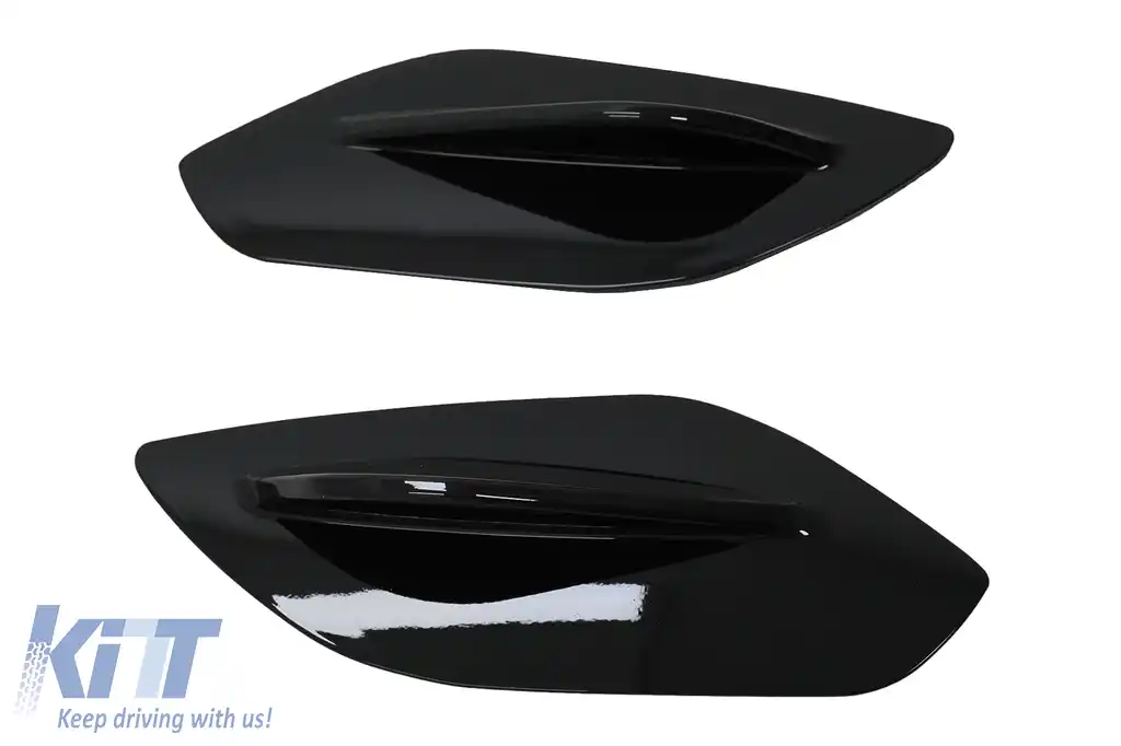 Extensii Laterale Eleron Luneta compatibil cu Mercedes A-Class W176 (2012-2018) W177 (2018-Up) GLA SUV X156 (2014-2019) H247 (2020-Up) Negru Lucios