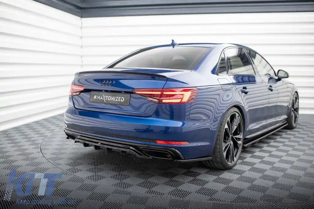 Extensii laterale Maxton Design potrivite pentru bara spate a Audi A4 B9 după 2019, lac negru-image-6140143