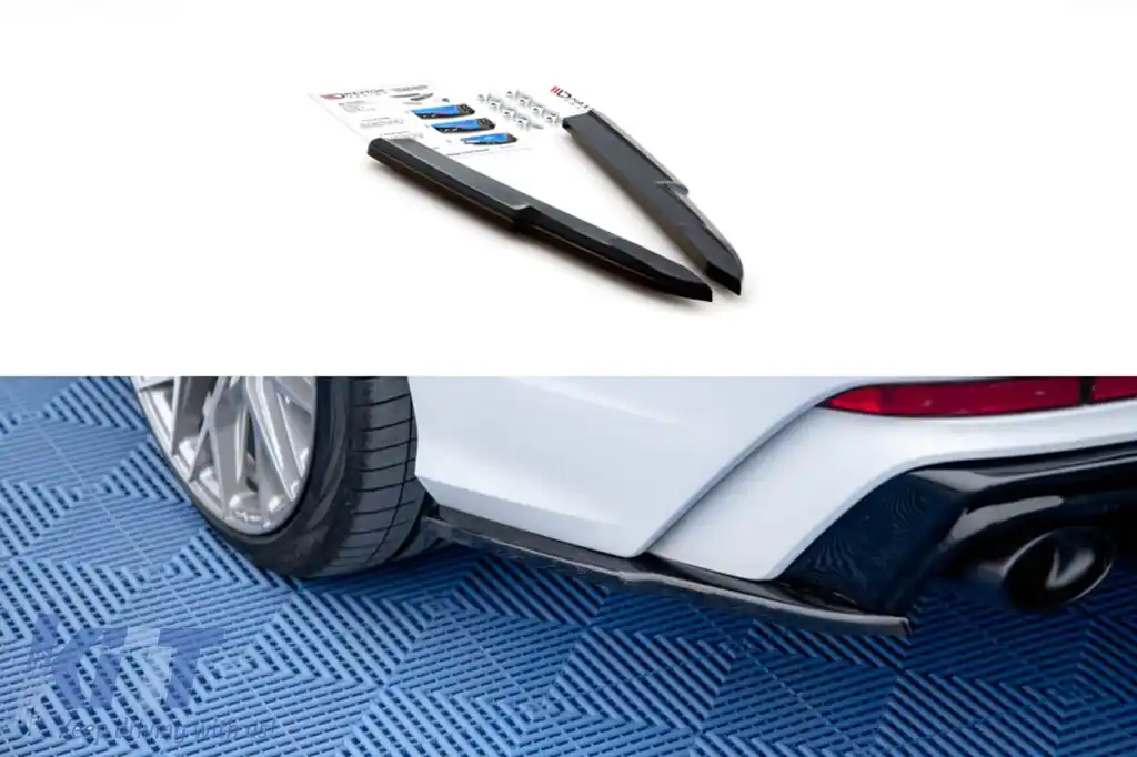 Extensii laterale Maxton Design potrivite pentru bara spate S-Line la Audi A6 C8 după 2018, lac negru