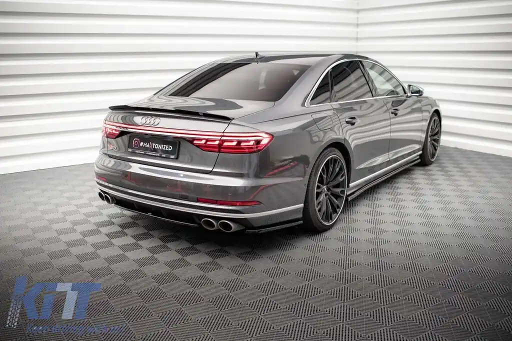 Extensii laterale Maxton Design potrivite pentru bara spate a Audi S8 D5 2019-2021, culoare carbon