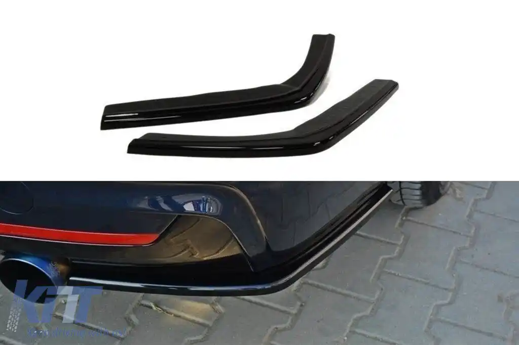 Extensii laterale Maxton Design potrivite pentru bara spate M Technik pe BMW Seria 4 F32 după 2013, lac negru