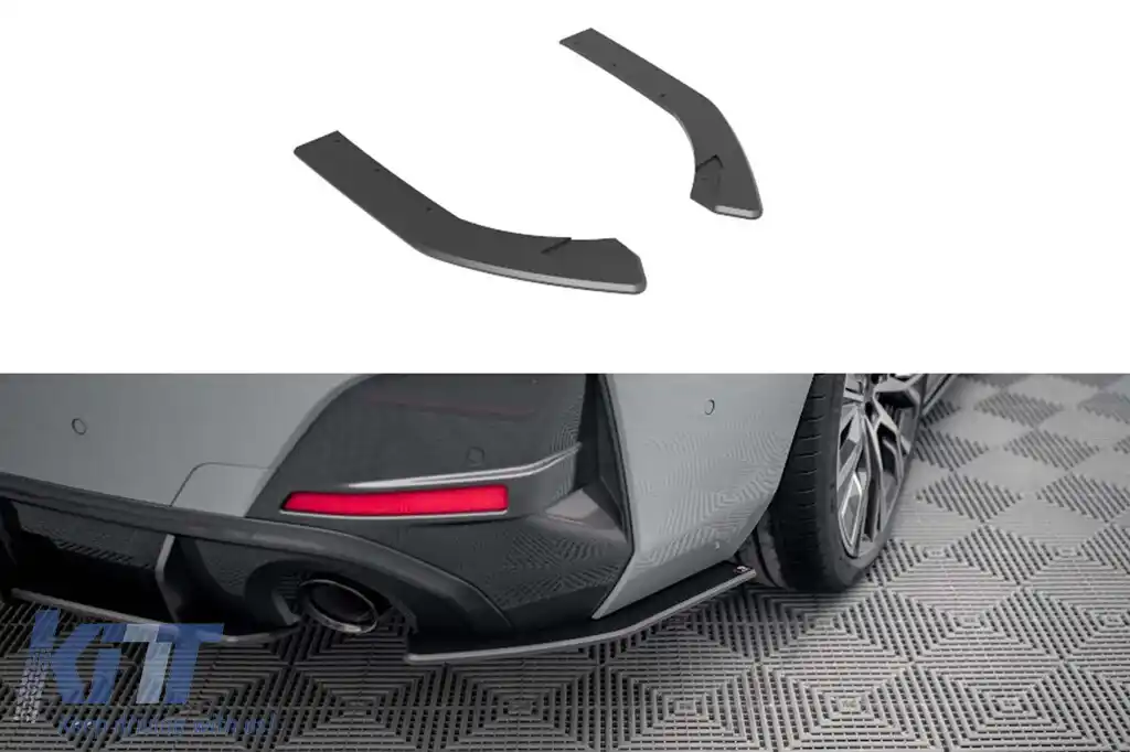 Extensii laterale Maxton Design potrivite pentru bara spate a BMW Seria 4 Gran Coupe G26 după 2021, negru mat