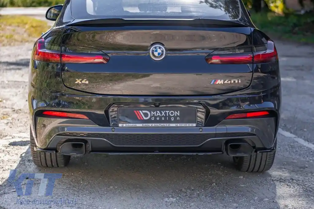 Extensii laterale Maxton Design potrivite pentru bara spate M Technik pentru BMW X4 G02 după 2018, lac negru