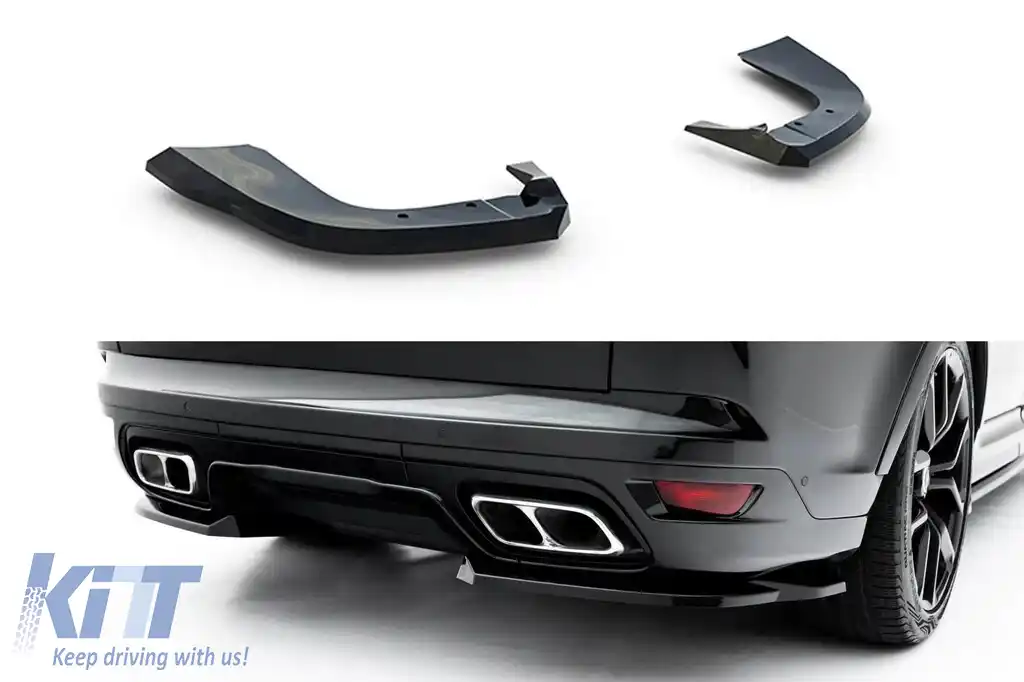 Extensii laterale Maxton Design potrivite pentru bara spate tip SVR pe Land Rover Range Rover Mk2 Facelift 2018-2022, lac negru