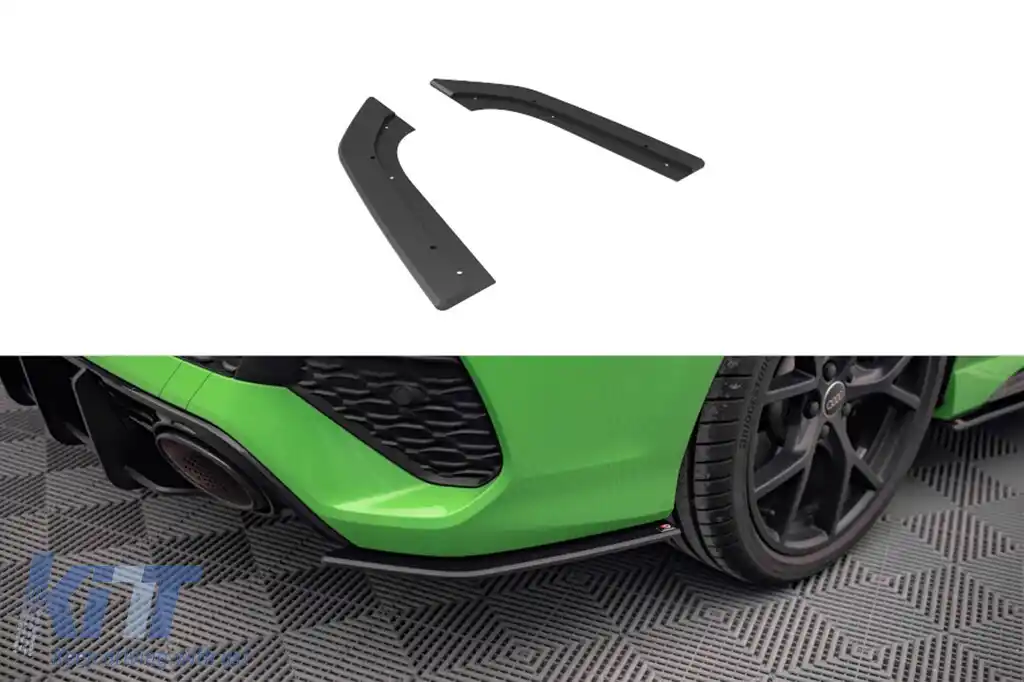 Extensii laterale Maxton Design potrivite pentru bara spate RS a Audi RS3 sedan după 2020, negru mat