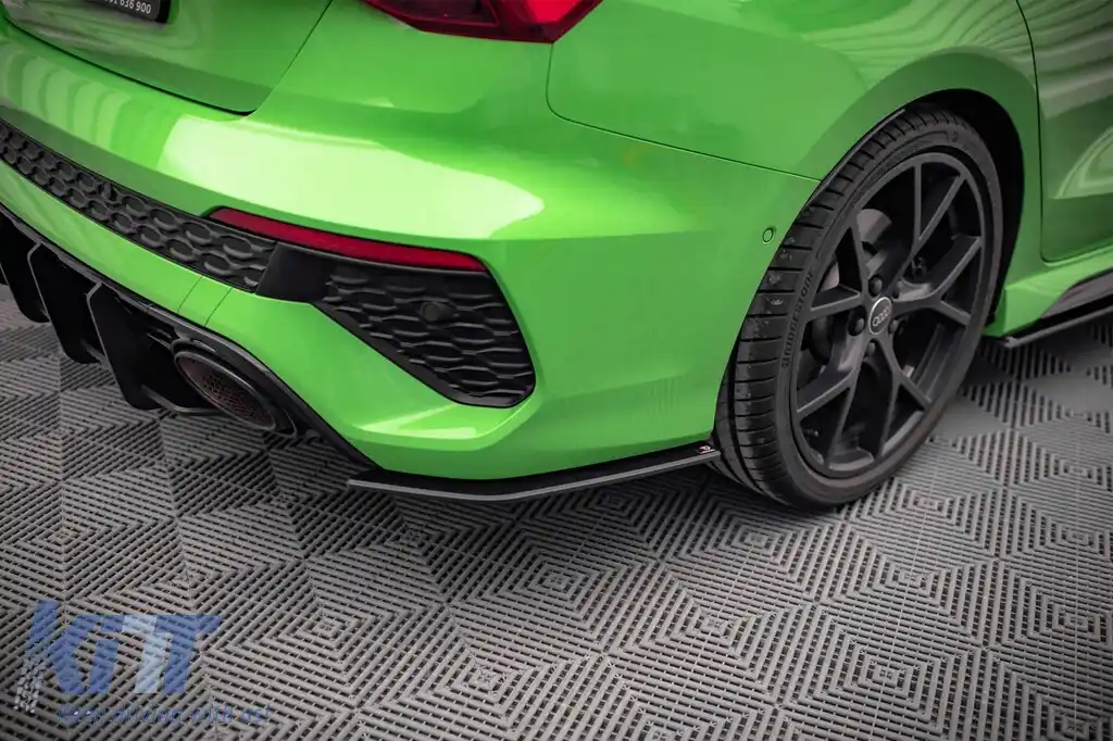 Extensii laterale Maxton Design potrivite pentru bara spate RS a Audi RS3 sedan după 2020, negru mat-image-6235770