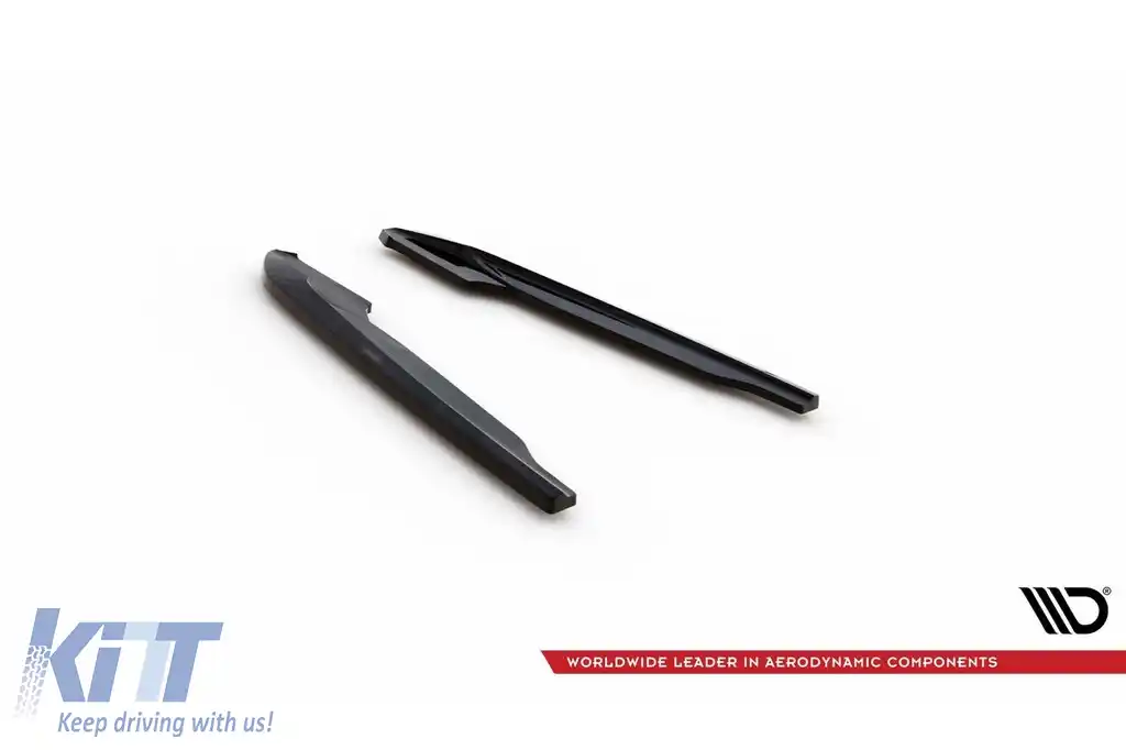 Extensii laterale Maxton Design versiunea 2 potrivite pentru difuzorul Maxton Design pe Audi S8 D5 2019-2021, lac negru