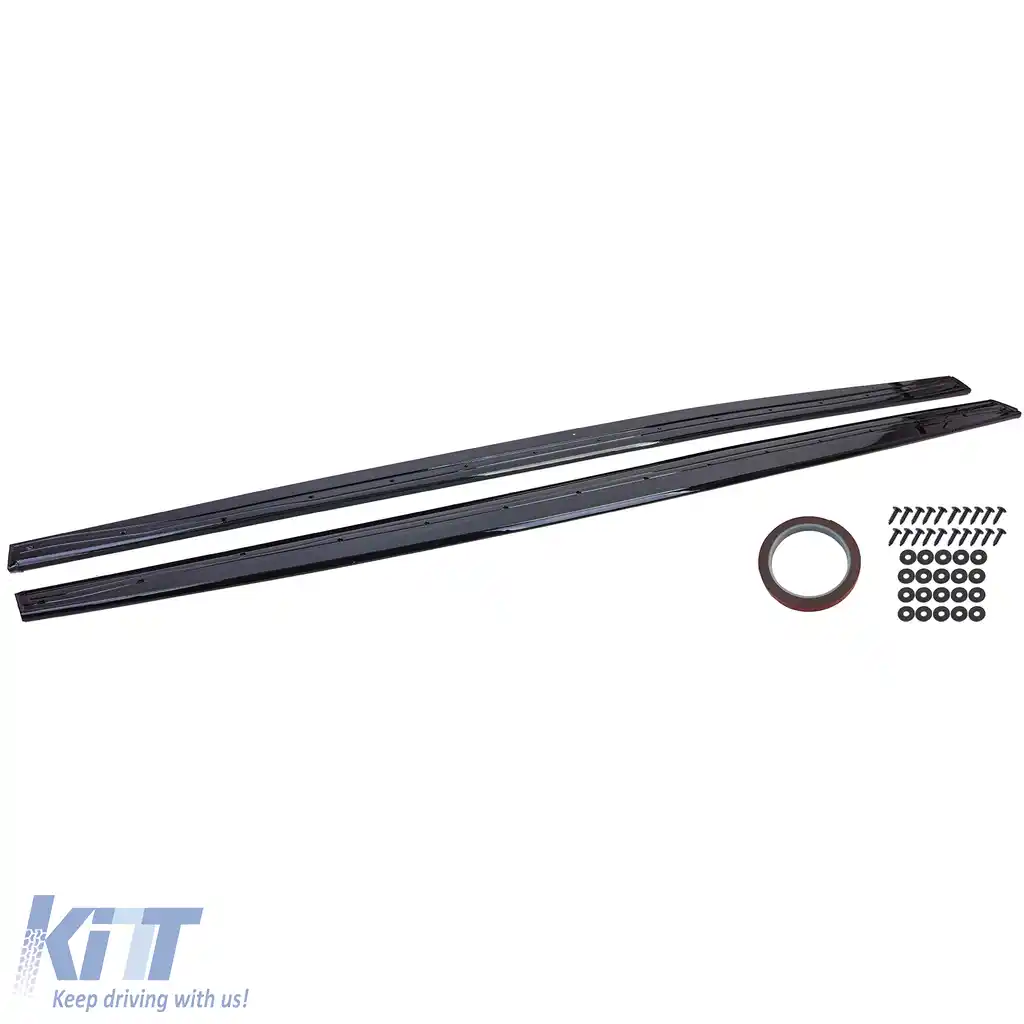 Extensii pentru praguri laterale negru lucios, potrivite pentru BMW Seria 4 F32 F33 F36 13-21-image-6207543