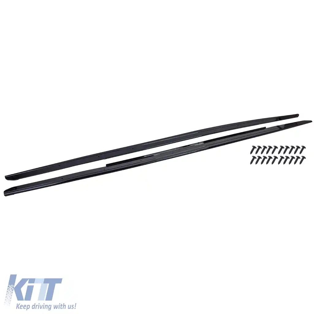 Extensii pentru praguri laterale negru lucios, potrivite pentru BMW Seria 5 F10 F11 2010-2017-image-6209199