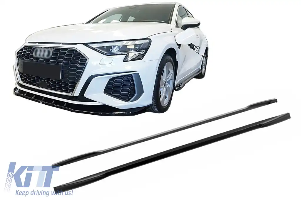 Extensii Praguri Laterale compatibil cu Audi A3 8Y S-Line S3 (2020-) Sedan Sportback RS3 Design