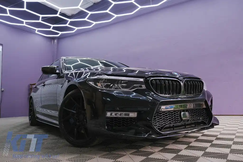 Extensii Praguri Laterale compatibil cu BMW Seria 5 G30 G31 (2017+) M Design Negru Lucios-image-6094281
