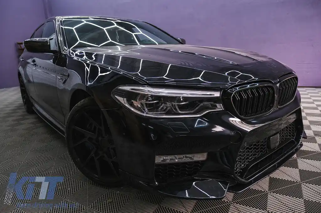 Extensii Praguri Laterale compatibil cu BMW Seria 5 G30 G31 (2017+) M Design Negru Lucios-image-6094283