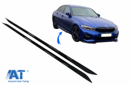 Extensii Praguri Laterale Negru Lucios compatibil cu BMW Seria 3 G20 Sedan G21 Touring (2018+) M Sport Design-image-6084878