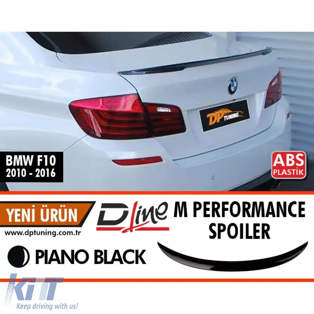 image-65-F10 M Performance Design Design Style Spoiler Spate pentru Portbagaj Negru Pian ABS / 2010-2017