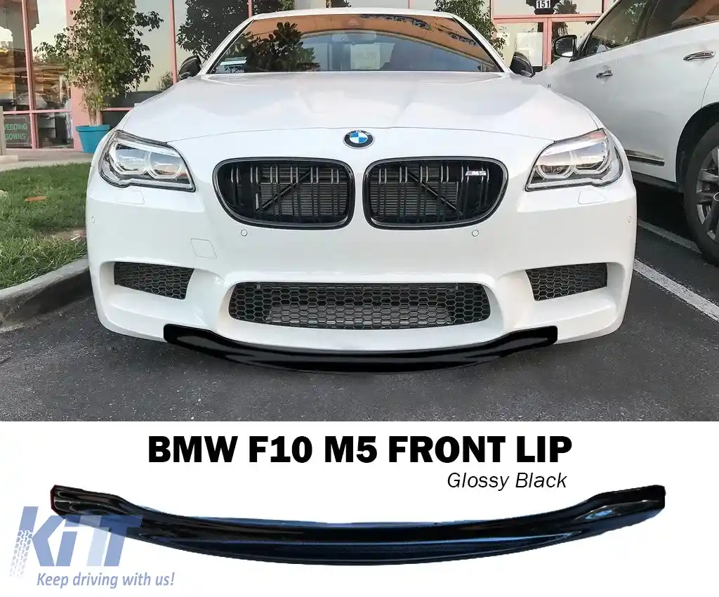 F10 M5 CSL buza frontală în negru lucios din plastic vidat / 2010 - 2017