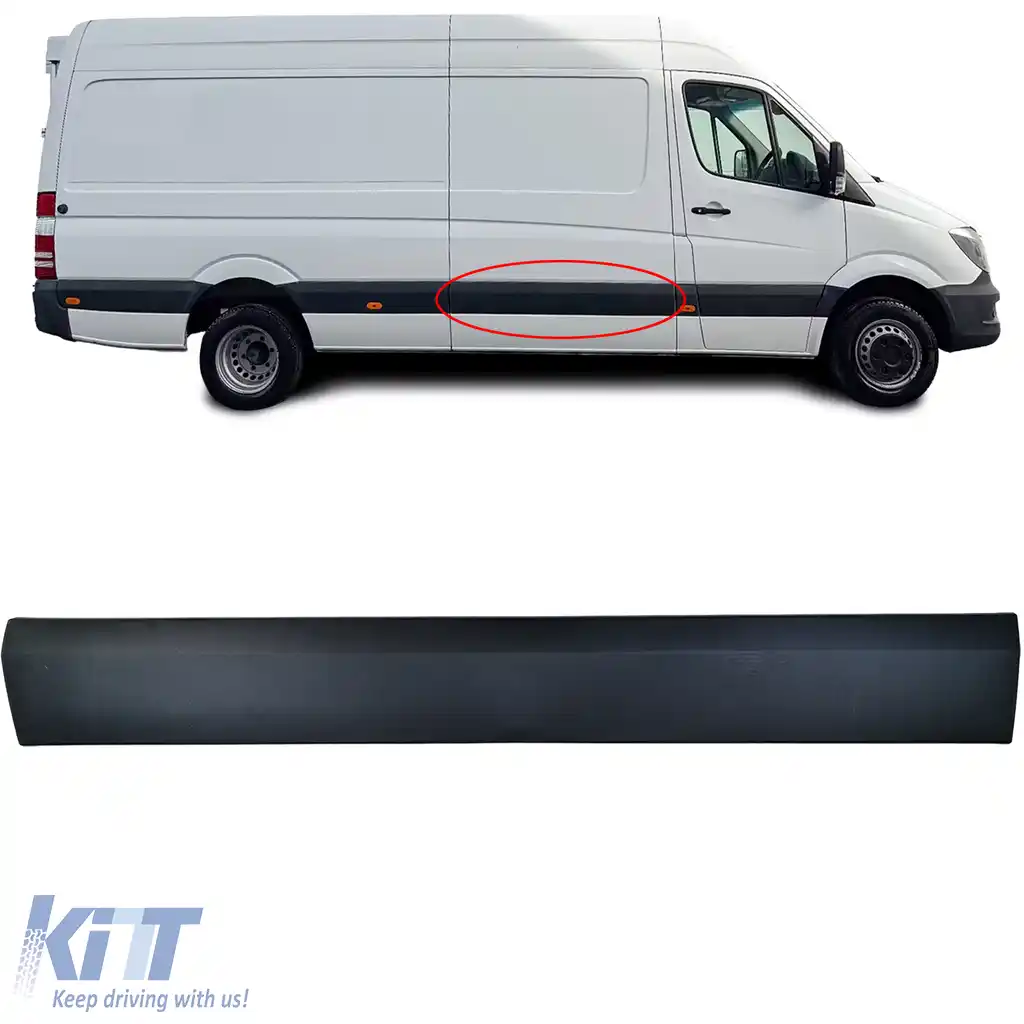 Fâșie de finisare pentru ușa glisantă pe partea dreaptă, potrivită pentru Mercedes Sprinter W906 2006-2018 L2 L3 L4