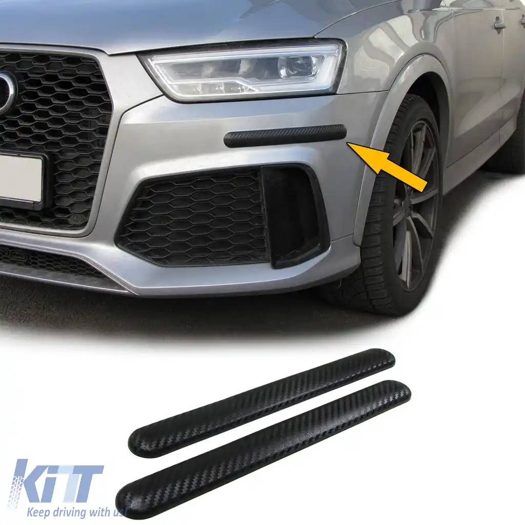 Fâșie de protecție pentru bumper flexibilă autoadezivă universală 306x35mm carbon