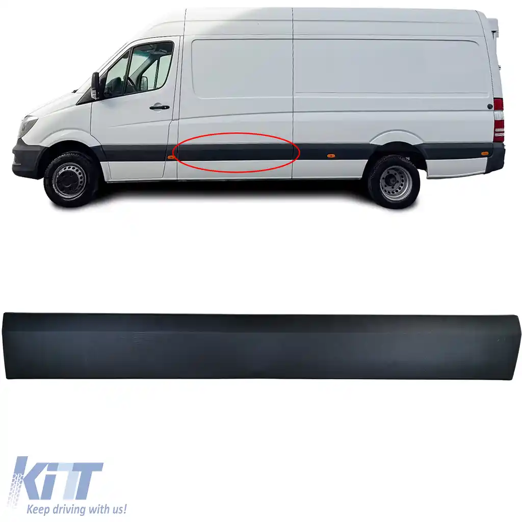 Fâșie decorativă panou lateral ușă glisantă stânga, potrivită pentru Mercedes Sprinter W906 06-18 L2 L3 L4