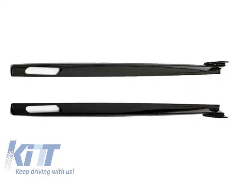 Fâșii de tuning potrivite pentru pragurile laterale M la BMW Seria 3 G20, G21 după 2019, lac negru