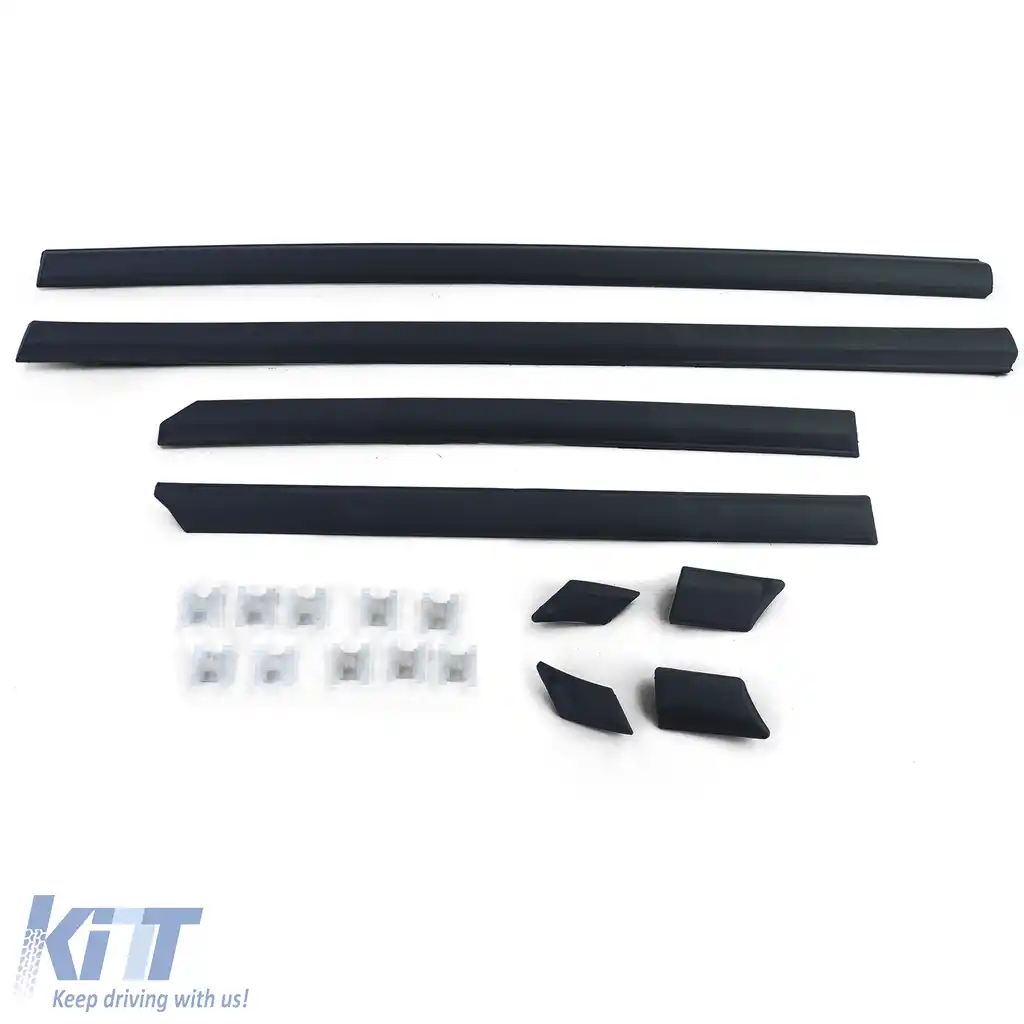 Fâșii decorative, mânere de uși, benzi de protecție, set de 8 piese + cleme, potrivite pentru VW Golf 3 91-97 cu 4 uși-image-6205188